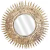Image de Miroir soleil feuilles doré 63cm
