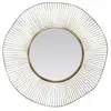 Image de Miroir design rond en métal doré 75cm