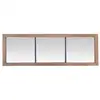 Image de Miroir rectangulaire industriel métal et bois 50x150cm emde premium