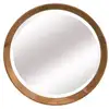 Image de Miroir bois rond biseauté 52,6cm