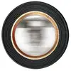 Image de Miroir rond convexe noir et doré 38,5cm emde premium