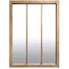 Image de Miroir fenêtre 3 bandes en bois 85 x 113 cm
