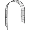 Image de Arche de jardin - modèle Treillage - tube avec pieds carré 20cm - 180x50x250cm anthracite