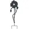 Image de Déco En Métal À Planter Coquelicot - 22x70 Cm - Anthracite