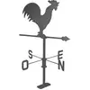 Image de Girouette Coq Anthracite - 45x74cm - Acier Époxy