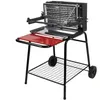 Image de Barbecue à charbon SOMAGIC RAYMOND - Grill et rôtissoire - Surface de cuisson 465 x 26 cm - Noir et rouge