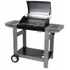 Image de Barbecue Au Charbon De Bois Indiana - Chariot Bois, Cuve Noire
