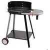 Image de Barbecue à charbon de bois avec tablette intégrée Noir 85x54x89 cm
