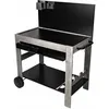 Image de Chariot pour Plancha Halong en bois FSC® avec crédence et plateau en acier 100*61 cm