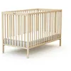 Image de Lit à barreaux en bois brut - FORMULA BABY - 60 x 120 cm - Sommier réglable sur 3 hauteurs