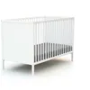 Image de WEBABY - Lit bébé en bois 60 x 120 cm ALBA Blanc - Taille unique