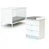 Image de Webaby - Chambre Bébé Lit Et Commode À Langer En Bois Alba