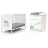 Image de Lit bébé 60x120 et commode 3 tiroirs avec plan à langer webaby renard 18058202 06