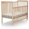 Image de AT4 - Lit bébé coulissant en bois LIVO 60 x 120 cm Hêtre Verni - Taille unique