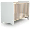 Image de AT4 - Lit bébé en bois CARROUSEL Blanc et Hêtre Verni 60 x 120 cm Blanc et Hêtre Verni - Taille unique