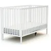 Image de AT4 - Lit bébé pliant en bois FOLDO 60 x 120 cm Blanc - Taille unique