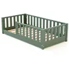 Image de JURABABY - Lit enfant au sol en bois SONHO MINI - 70x140 Vert - 70x140