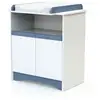 Image de Meuble à langer bébé blanc et bleu en bois cotillon AT43294459037183
