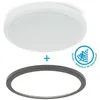 Image de Applique LED - AREV - MERIBEL - Détecteur de mouvement - Extérieur - Enjoliveur noir ou blanc