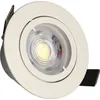Image de Kit 3 Spots Blancs Encastrables Jade Orient. Module Triac 5w, 2700k, 400lm, Ø83