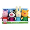 Image de Coffret 4 Peluches Peppa Pig Et Ses Amis 17 Cm