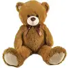 Image de Ours En Peluche Marron Avec Noeud +/100 Cm Planet Pluch Magnifique Ours De 1 Metre En Peluche Douce.