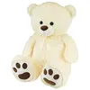 Image de Ours Creme En Peluche Avec Noeud +/100 Cm Planet Pluch Grand Ours Creme De 1 Metre, Irrésistiblement Doux.