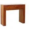 Image de MACABANE AYAN - Console moderne marron 2 tiroirs bois Teck