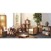 Image de Étagère MACABANE EDEN marron 4 cases 40 cm croisillons bois Mindi