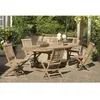 Image de JARDITECK Ensemble table ovale extensible de jardin + 6 chaises - En teck massif - 240 cm