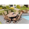 Image de Table de jardin en bois teck extensible 200 - 300 x 120cm JARDITECK