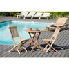 Image de Table de jardin en bois teck carrée pliante 70 x 70 cm JARDITECK
