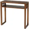 Image de MACABANE EDEN - Console marron rectangulaire 1 étagère bois Mindi