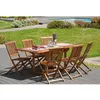 Image de Table rectangulaire extensible en teck huilé 120-180x90 cm JARDITECK
