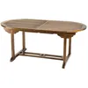 Image de Table de Jardin Extensible - PARIS PRIX - Troxi - Ovale - Bois - Teck huilé - Marron