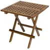Image de Table de Jardin Carrée en Teck Troxi 50cm - Paris Prix - Marron