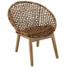 Image de MACABANE SIXTINE - Fauteuil dossier arrondi assise en rotin