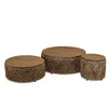 Image de MACABANE SIXTINE - Set de 3 tables basses rondes tissage de fibre de cocotier