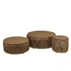 Image de Sixtine - set de 3 tables basses rondes tissage de fibre de cocotier