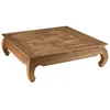 Image de MACABANE SIXTINE - Table opium 120x120cm bois de teck recyclé plateau mosaïque