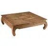 Image de Sixtine - table opium 120x120cm bois de teck recyclé plateau mosaïque