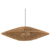 Image de MACABANE SIXTINE - Suspension cymbale 100x100cm en bois teck recyclé / rotin