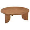 Image de MACABANE SIXTINE - Table basse ronde 100x100cm en bois de teck recyclé