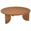 Image de Sixtine - table basse ronde 100x100cm en bois de teck recyclé