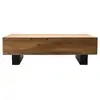 Image de Sam - table basse poutres 120x60cm bois suar pieds noirs