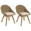 Image de MACABANE KALLY - Lot 2 chaises jardin rotin synth. avec coussin pieds évasés