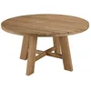 Image de MACABANE KALLY - Table à manger de jardin ronde 150x150cm en bois teck recyclé