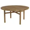 Image de Kally - table basse de jardin ronde en bois de teck recyclé naturel d80cm