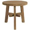 Image de Kally - table d'appoint ronde en bois de teck recyclé naturel d47cm