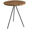 Image de Dandy - table basse ronde 70x70cm bois pin recyclé et pieds métal noir